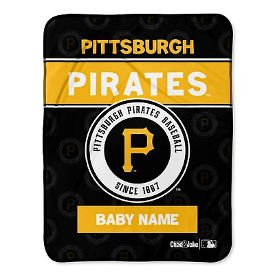 Chad & Jake Pittsburgh Pirates 30" x 40" Personalized Baby Blanket