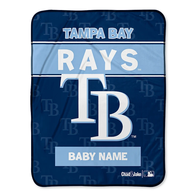 Chad & Jake Tampa Bay Rays 30" x 40" Personalized Baby Blanket