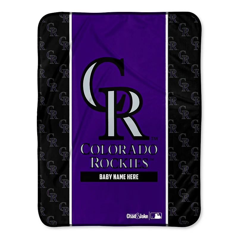 Chad & Jake Colorado Rockies 30" x 40" Personalized Baby Blanket
