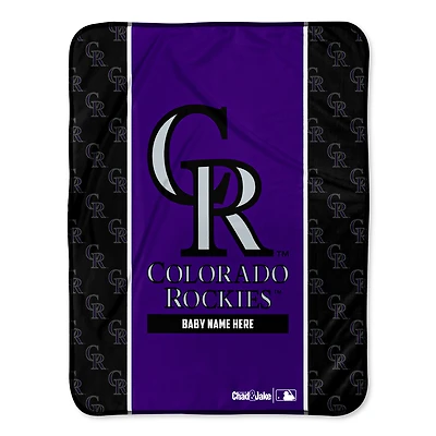 Chad & Jake Colorado Rockies 30" x 40" Personalized Baby Blanket