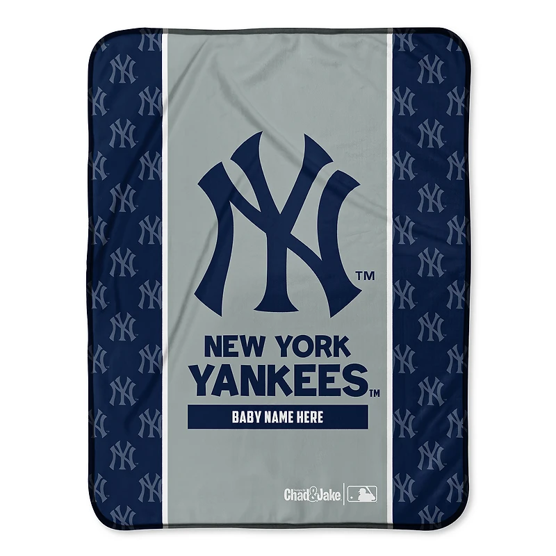 Chad & Jake New York Yankees 30" x 40" Personalized Baby Blanket