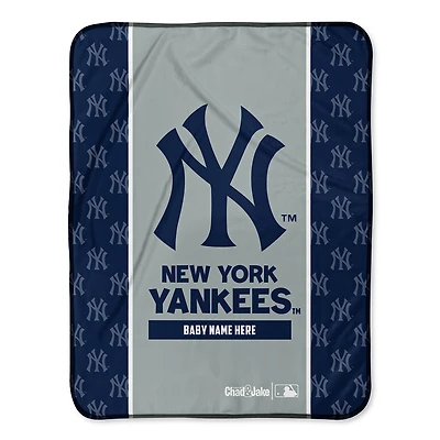 Chad & Jake New York Yankees 30" x 40" Personalized Baby Blanket