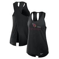 Women's Nike Black Arizona Cardinals  Open-Back Crisscross Dri-FIT Tank Top