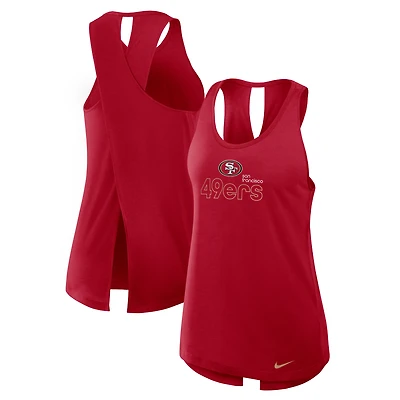 Women's Nike Scarlet San Francisco 49ers  Crossback Dri-FIT Tank Top