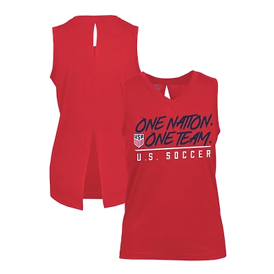 Women's Levelwear  Red USMNT Paisley Chase V-Neck Tank Top