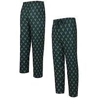 Men's Concepts Sport Hunter Green Milwaukee Bucks Allover Logo Print Gauge Sleep Pants