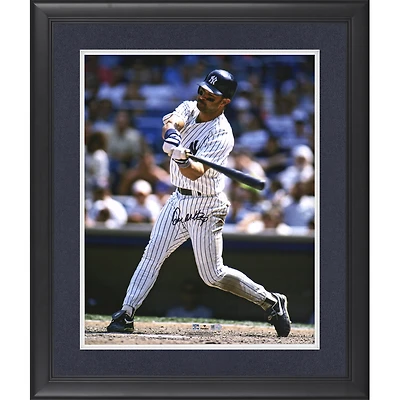 Don Mattingly New York Yankees Autographed Framed 16" x 20" Pinstripe Jersey Hitting Photograph