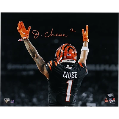 Limited Edition of 25: Ja'Marr Chase Cincinnati Bengals Autographed Spotlight Photo