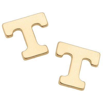 Women's CANVAS Style Tennessee Volunteers 24K Gold Plated Stud Earrings