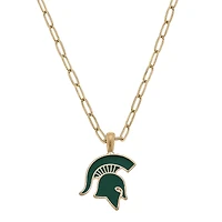 Women' CANVAS Style Michigan State Spartans Enamel Pendant Necklace