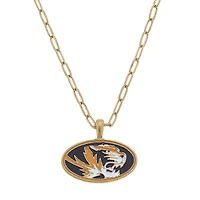 Women' CANVAS Style Missouri Tigers Enamel Pendant Necklace