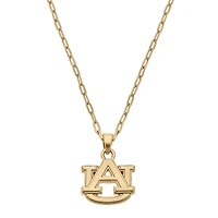 Women's CANVAS Style Auburn Tigers Gold Plated Pendant Necklace