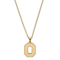 Women's CANVAS Style Ohio State Buckeyes Gold Plated Pendant Necklace