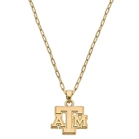 Women's CANVAS Style Texas A&M Aggies Gold Plated Pendant Necklace