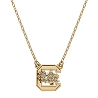 Women's CANVAS Style South Carolina Gamecocks Gold Plated Pendant Necklace