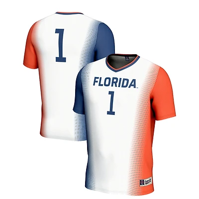 Youth GameDay Greats White #1 Florida Gators  Lightweight Women's Soccer Jersey
