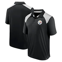 Men's Fanatics Black Pittsburgh Steelers Primary Polo