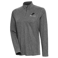 Women's Antigua  Heather Black Providence Friars Confront Quarter-Zip Pullover Top