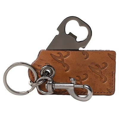 Lusso Brown Atlanta Braves Sagar Keychain Bottle Opener