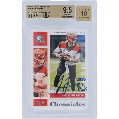 BGS 9.5 Rookie Card: Joe Burrow Cincinnati Bengals Autographed 2020 Panini Chronicles Beckett Fanatics Witnessed Authenticated with Inscription