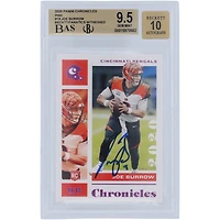 Joe Burrow Cincinnati Bengals Autographed 2020 Panini Chronicles #19 Beckett Fanatics Witnessed Authenticated 9.5/10 Rookie Card - 9.5,9.5,9,9.5 Subgrades