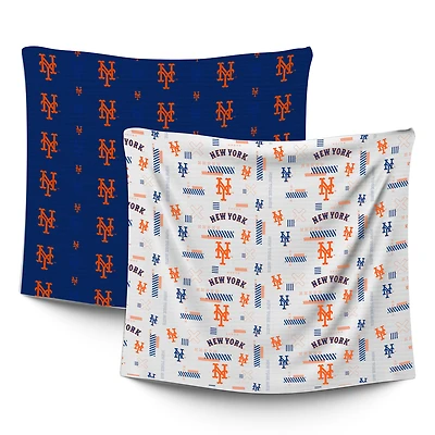 Infant Pegasus  New York Mets 47" x 47" Home & Away Two-Piece Muslin Blanket Set