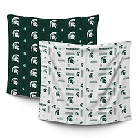 Infant Pegasus  Michigan State Spartans 47" x 47" Home & Away Two-Piece Muslin Blanket Set