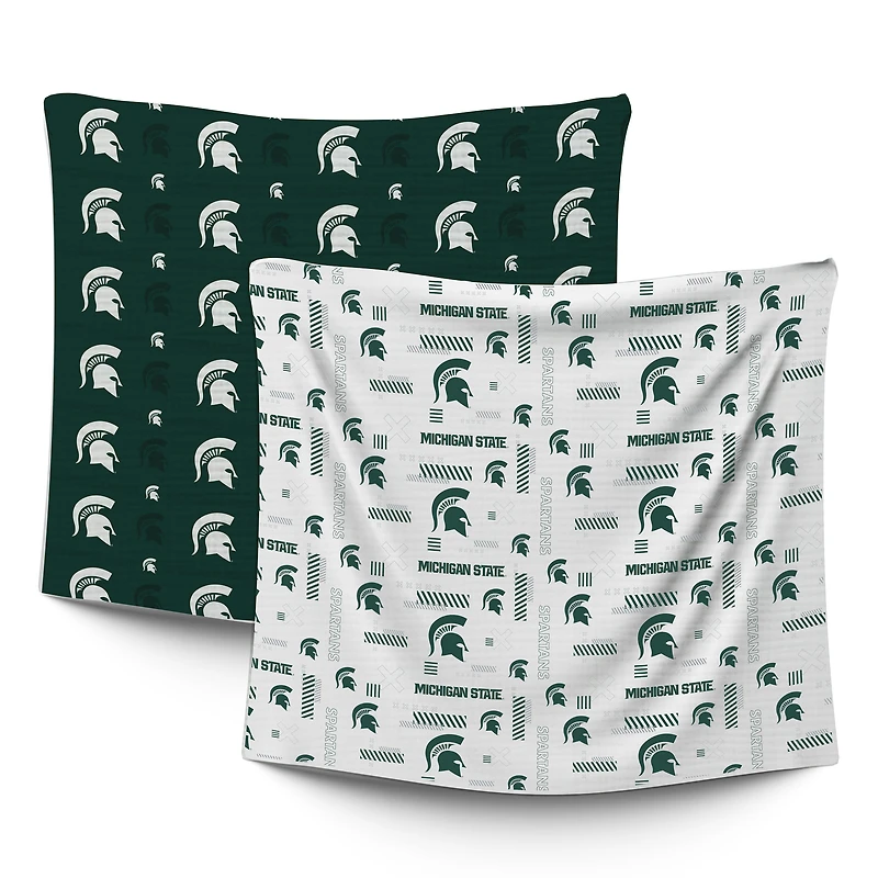 Infant Pegasus  Michigan State Spartans 47" x 47" Home & Away Two-Piece Muslin Blanket Set