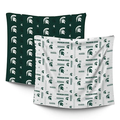 Infant Pegasus  Michigan State Spartans 47" x 47" Home & Away Two-Piece Muslin Blanket Set