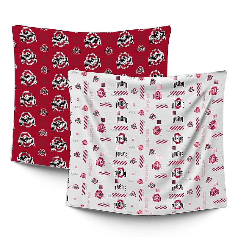 Infant Pegasus  Ohio State Buckeyes 47" x 47" Home & Away Two-Piece Muslin Blanket Set
