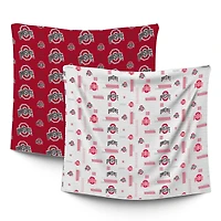 Infant Pegasus  Ohio State Buckeyes 47" x 47" Home & Away Two-Piece Muslin Blanket Set