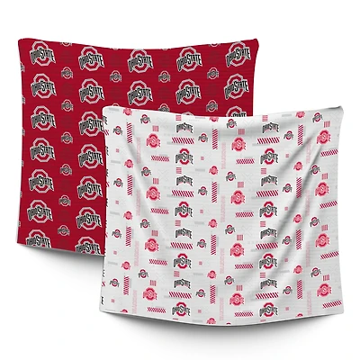 Infant Pegasus  Ohio State Buckeyes 47" x 47" Home & Away Two-Piece Muslin Blanket Set
