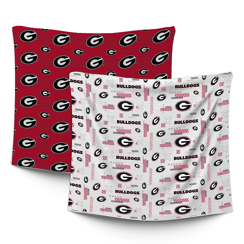 Infant Pegasus Georgia Bulldogs 47" x 47" Home & Away Two-Piece Muslin Blanket Set