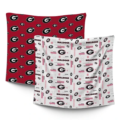 Infant Pegasus Georgia Bulldogs 47" x 47" Home & Away Two-Piece Muslin Blanket Set