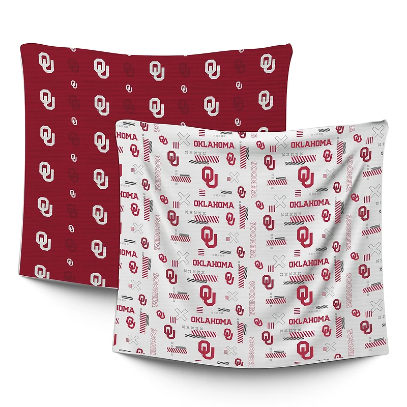 Infant Pegasus  Oklahoma Sooners 47" x 47" Home & Away Two-Piece Muslin Blanket Set