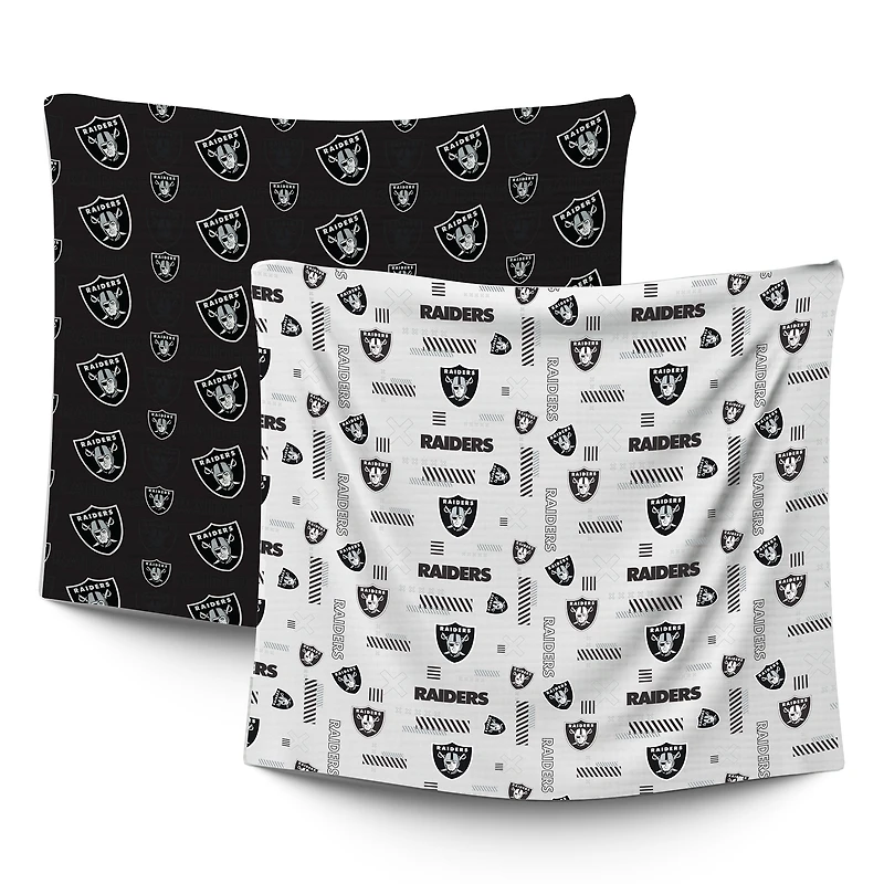 Infant Pegasus  Las Vegas Raiders 47" x 47" Home & Away Two-Piece Muslin Blanket Set
