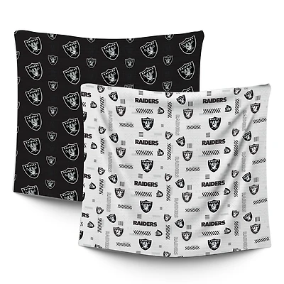 Infant Pegasus  Las Vegas Raiders 47" x 47" Home & Away Two-Piece Muslin Blanket Set