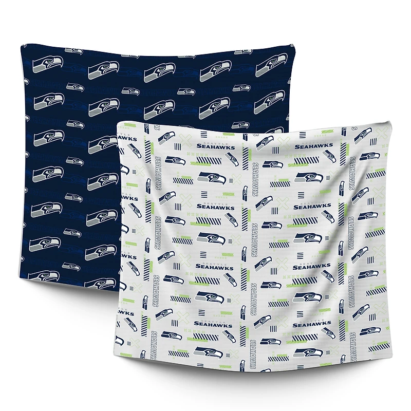 Infant Pegasus  Seattle Seahawks 47" x 47" Home & Away Two-Piece Muslin Blanket Set
