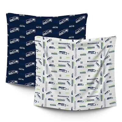 Infant Pegasus  Seattle Seahawks 47" x 47" Home & Away Two-Piece Muslin Blanket Set