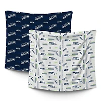 Infant Pegasus  Seattle Seahawks 47" x 47" Home & Away Two-Piece Muslin Blanket Set