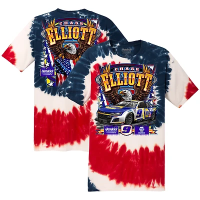 Men's Hendrick Motorsports Team Collection Red, White and Blue Chase Elliott NAPA Tie Dye T-Shirt