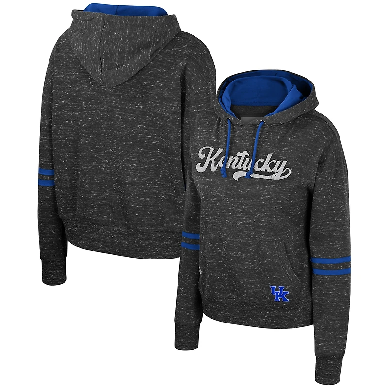 Women's Colosseum Charcoal Kentucky Wildcats Catherine Speckle Pullover Hoodie