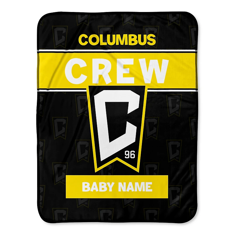 Chad & Jake Columbus Crew Emblem 30" x 40" Personalized Baby Blanket