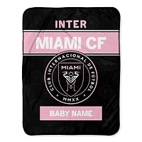 Chad & Jake Inter Miami CF Emblem 30" x 40" Personalized Baby Blanket