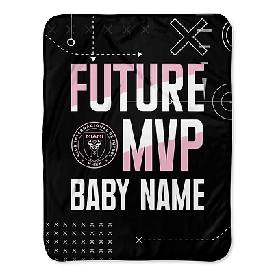 Chad & Jake Inter Miami CF Future MVP 30" x 40" Personalized Baby Blanket