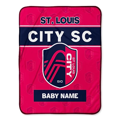 Chad & Jake St. Louis City SC Emblem 30" x 40" Personalized Baby Blanket