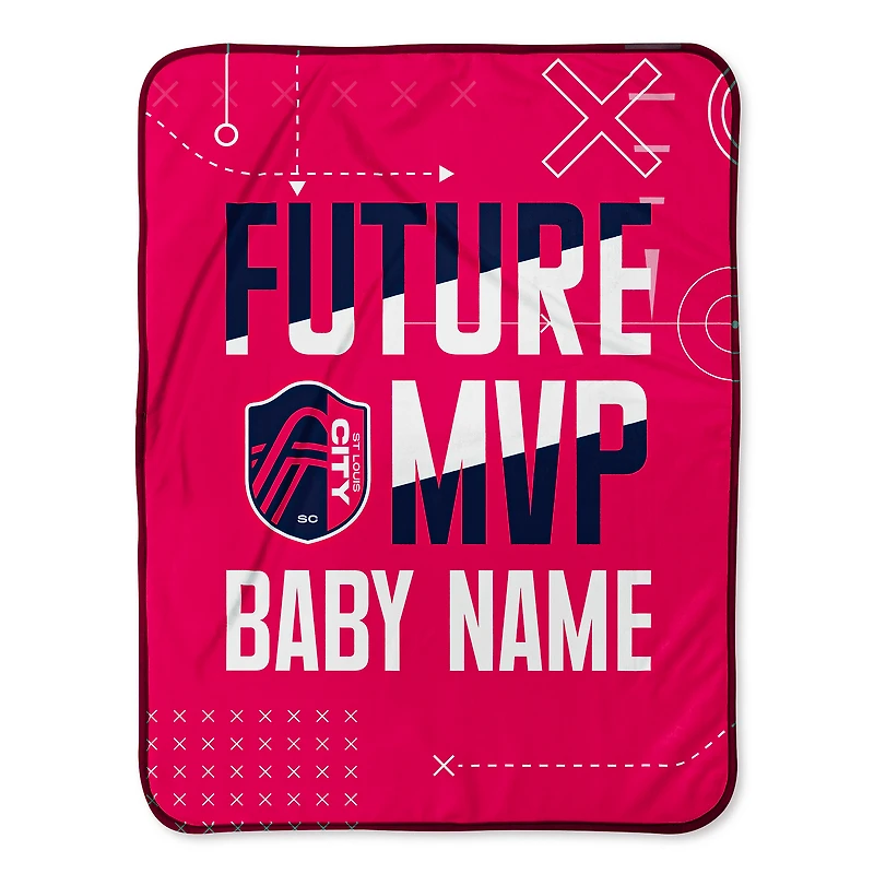Chad & Jake St. Louis City SC Future MVP 30" x 40" Personalized Baby Blanket