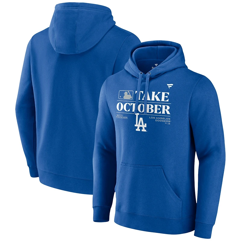 Men's Fanatics  Royal Los Angeles Dodgers 2023 Postseason Locker Room Pullover Hoodie