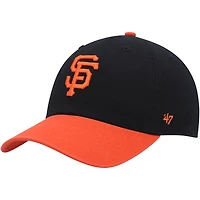 Men's '47 Black/ San Francisco Giants Clean Up Adjustable Hat