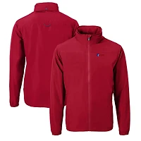 Men's Cutter & Buck Red Fairleigh Dickinson Knights Charter Eco Recycled Full-Zip Jacket